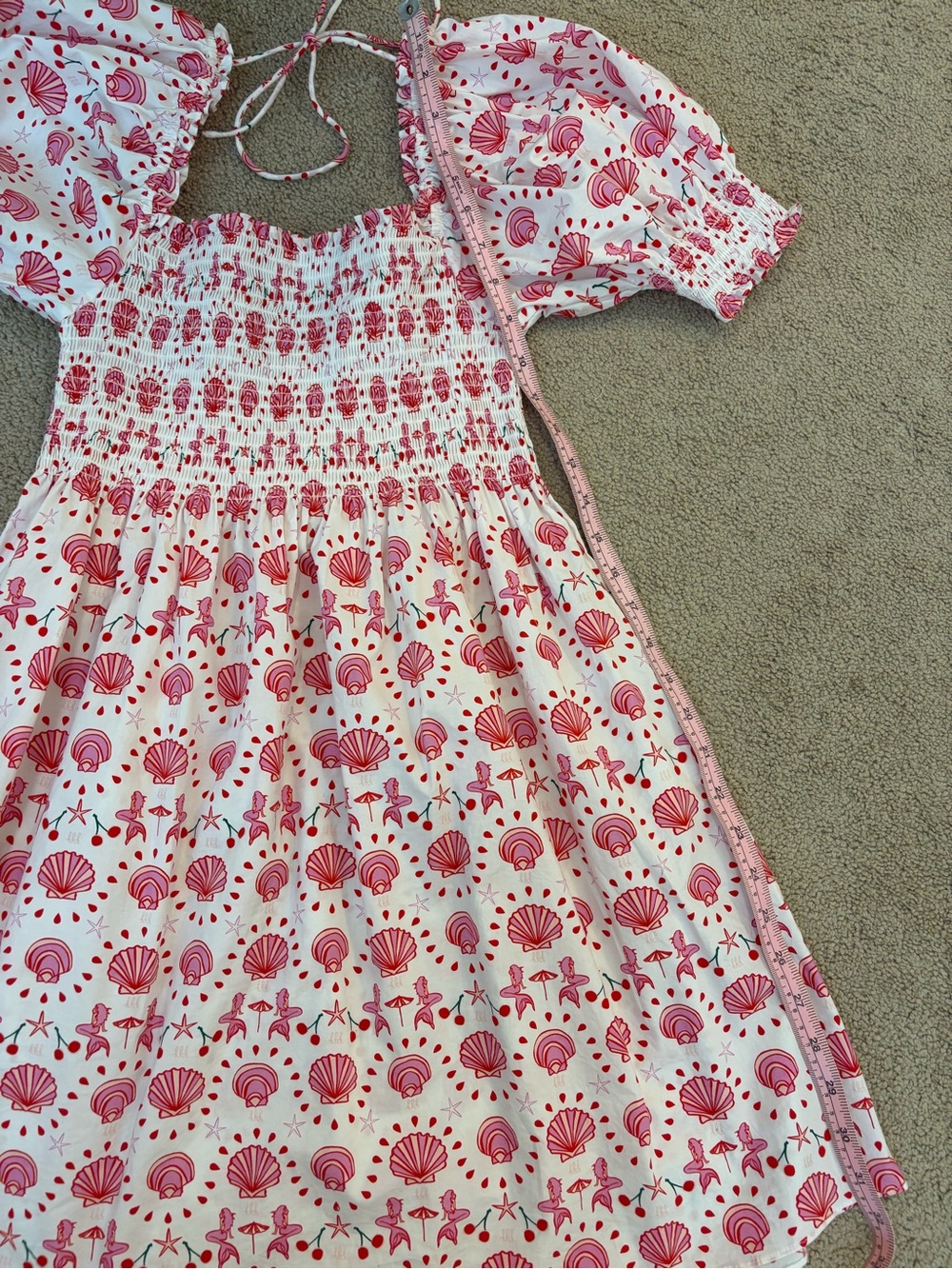 ⁠Hill House Home The Athena Nap Dress Mermaid Print Mini Dress Size XS - Picture 8 of 11